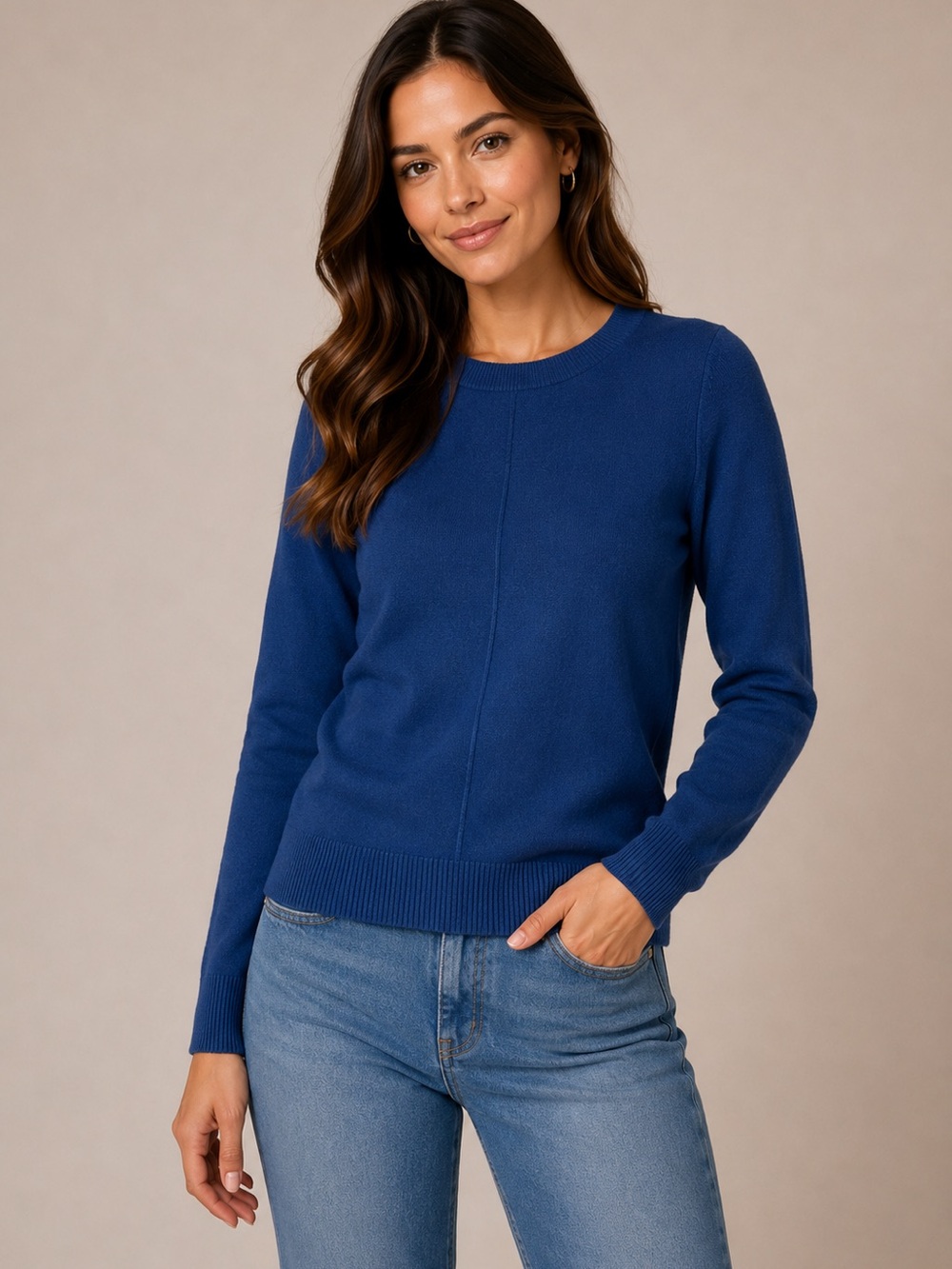 Banana Republic Blue Crewneck Women's Sweater Italian Filpucci small